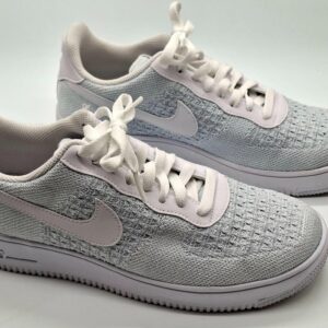 Nike Air Force 1 Flyknit Sneaker – Weiß Grau – Größe EU 41