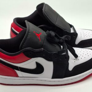 Nike Air Jordan 1 Low Sneaker – Schwarz Weiß Rot – Größe EU 41