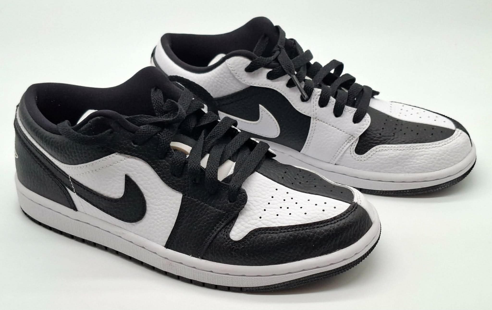 Nike Air Jordan 1 Low Sneaker Schwarz Weiß gebraucht – Bild 3