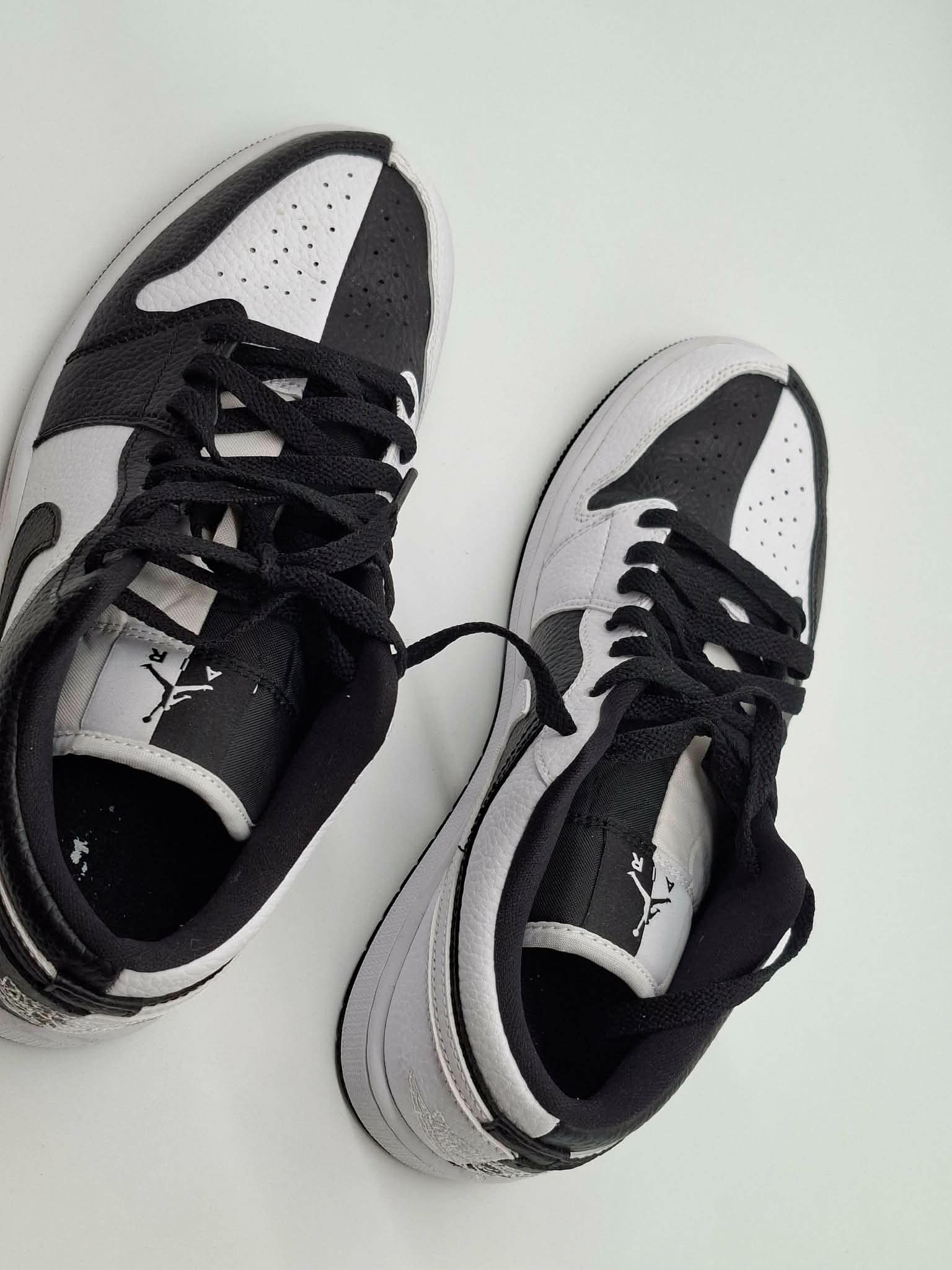 Nike Air Jordan 1 Low Sneaker Schwarz Weiß gebraucht