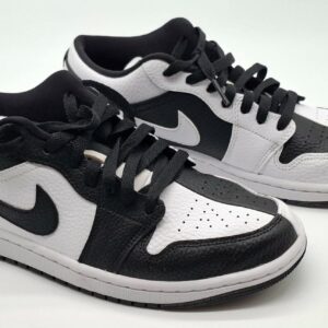 Einzelner Nike Air Jordan 1 Low Style Schuh – Schwarz Weiß – Sneaker / Ersatzschuh