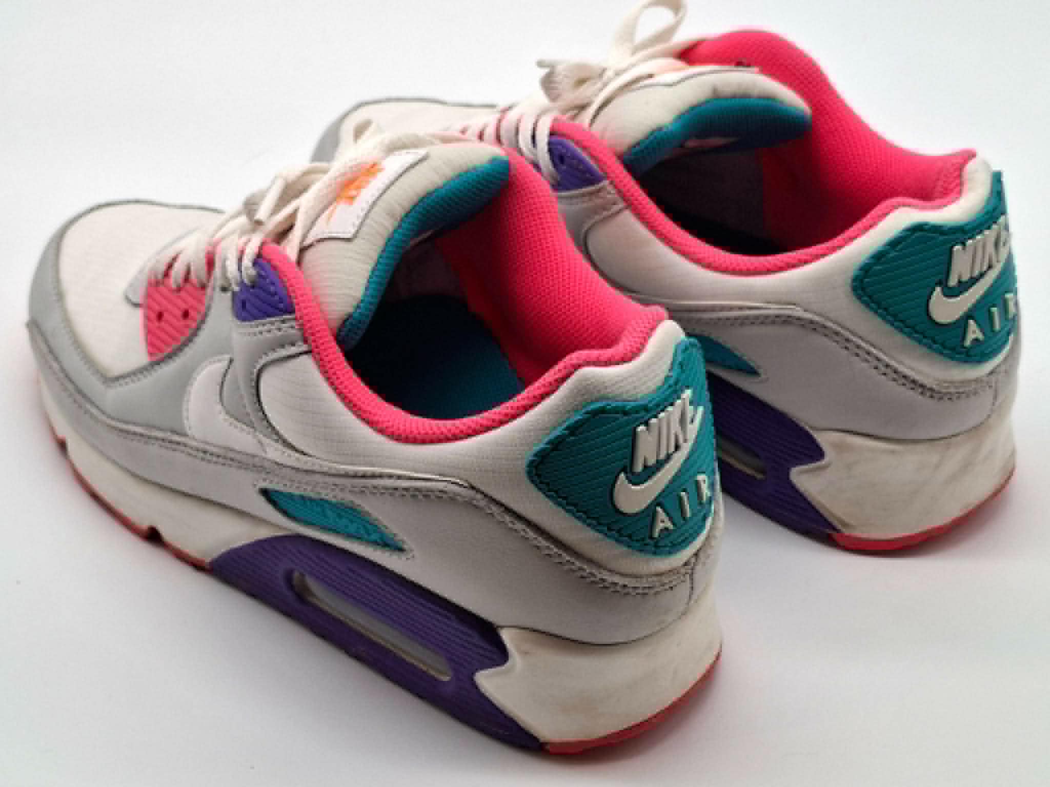 Nike Air Max 90 Sneaker – Grau Rosa Türkis Lila – Größe EU 40.5 – Bild 2
